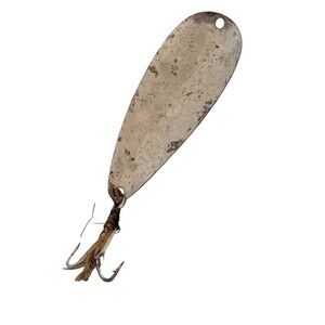 Vintage Unbranded Silver 3" Spoon Lure Spinner Wobbler Metal Minnow Flasher